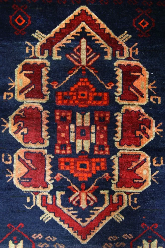 Løper Balutsj-teppe - 294 x 142 cm - blå