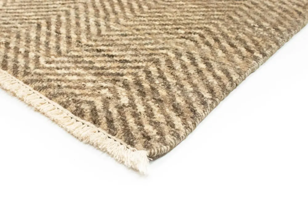 Løper Gabbeh teppe - Indus - 370 x 77 cm - beige