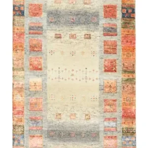 Løper Gabbeh teppe - Loribaft Indus - 295 x 82 cm - flerfarget