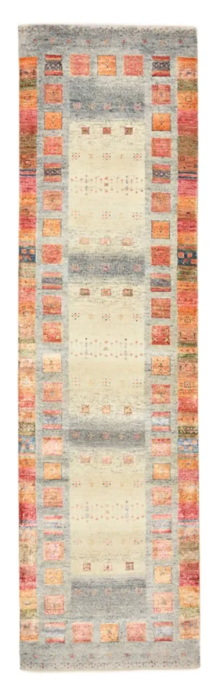Løper Gabbeh teppe - Loribaft Indus - 295 x 82 cm - flerfarget
