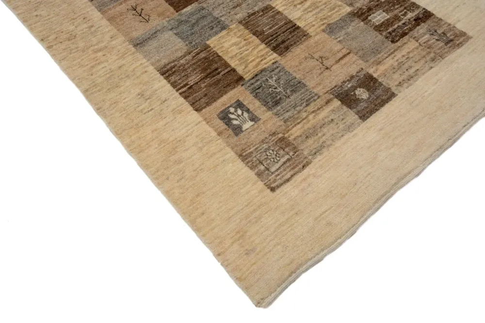 Løper Gabbeh teppe - Loribaft persisk teppe - 512 x 101 cm - lysebrun