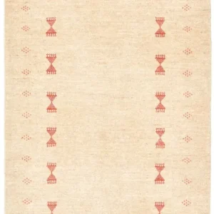 Løper Gabbeh teppe - Loribaft persisk teppe - 201 x 85 cm - beige