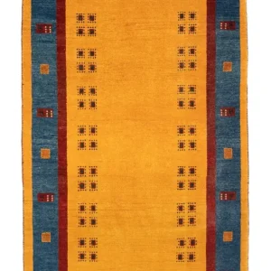 Løper Gabbeh teppe - Loribaft persisk teppe - 194 x 103 cm - gull