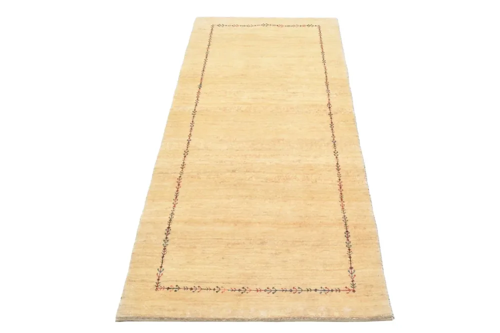 Løper Gabbeh teppe - Loribaft persisk teppe - 199 x 79 cm - natur