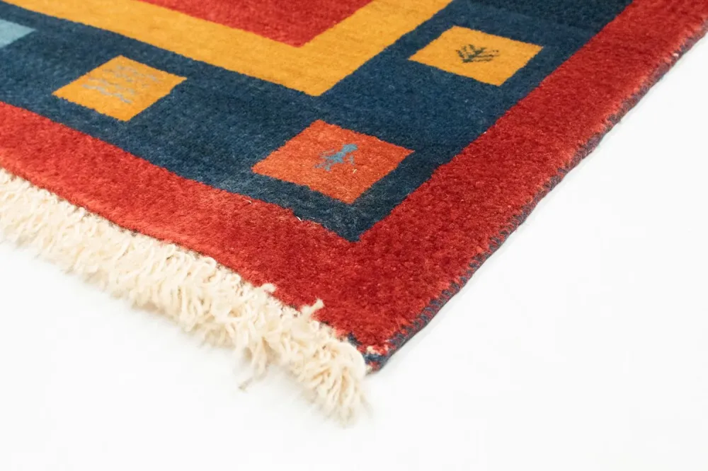 Løper Gabbeh teppe - Loribaft persisk teppe - 175 x 102 cm - rød
