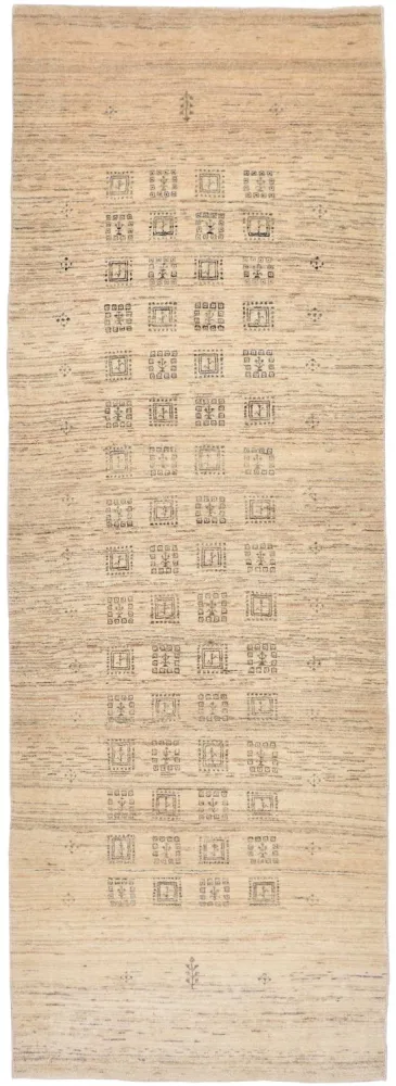 Løper Gabbeh teppe - Loribaft persisk teppe - 247 x 84 cm - sand