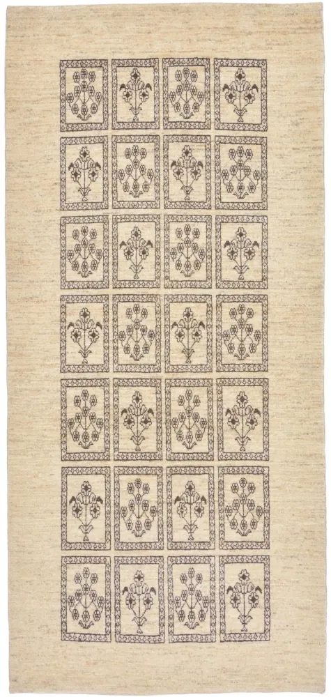 Løper Gabbeh teppe - Loribaft persisk teppe - 192 x 87 cm - sand