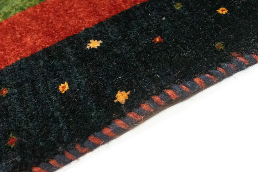 Løper Gabbeh teppe - Loribaft persisk teppe - 203 x 94 cm - flerfarget