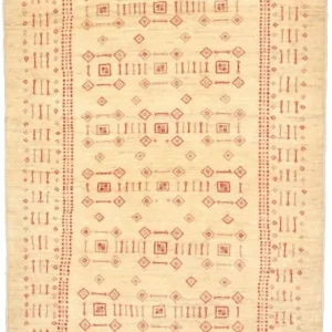 Løper Gabbeh teppe - Loribaft persisk teppe - 195 x 85 cm - beige