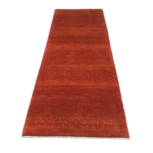 Løper Gabbeh teppe - Loribaft persisk teppe - 266 x 70 cm - rød