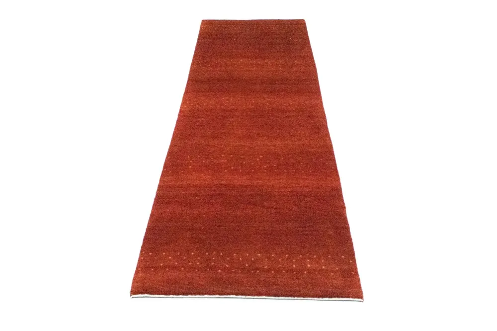 Løper Gabbeh teppe - Loribaft persisk teppe - 266 x 70 cm - rød