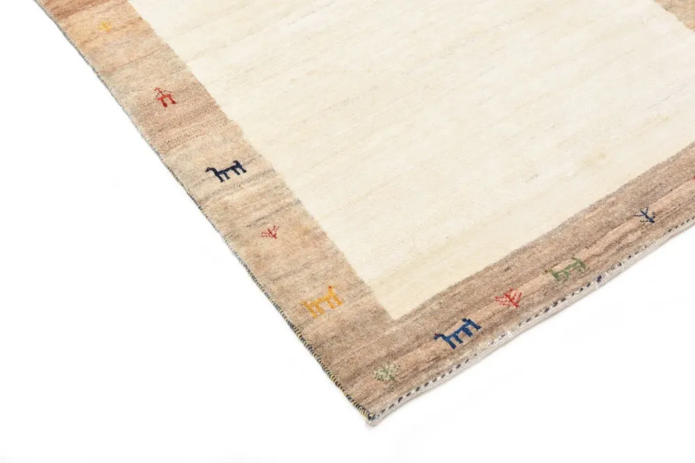 Løper Gabbeh teppe - Loribaft persisk teppe - 205 x 87 cm - sand