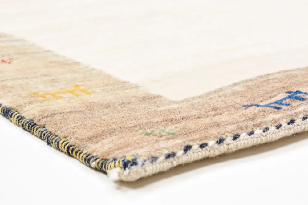 Løper Gabbeh teppe - Loribaft persisk teppe - 205 x 87 cm - sand
