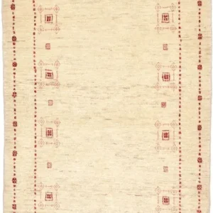 Løper Gabbeh teppe - Loribaft persisk teppe - 202 x 82 cm - natur