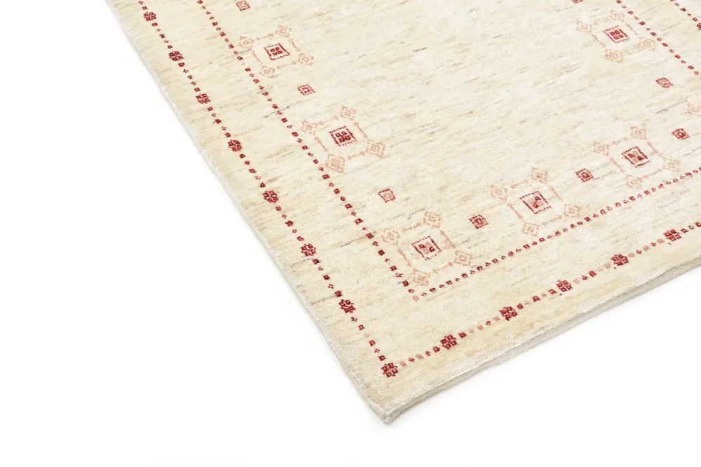 Løper Gabbeh teppe - Loribaft persisk teppe - 202 x 82 cm - natur