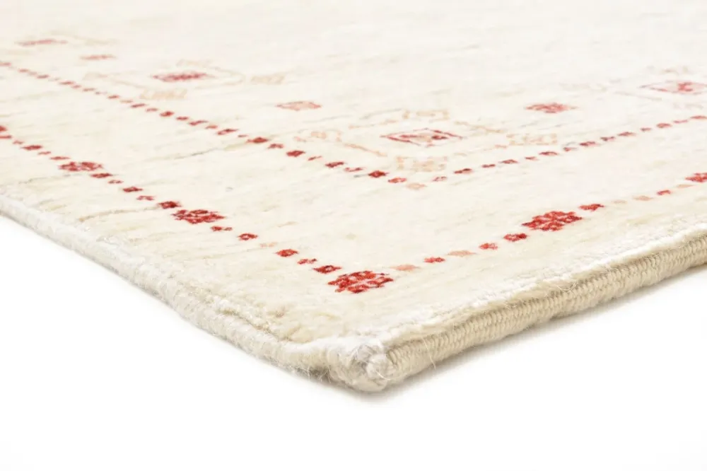 Løper Gabbeh teppe - Loribaft persisk teppe - 202 x 82 cm - natur