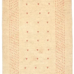 Løper Gabbeh teppe - Loribaft persisk teppe - 197 x 84 cm - natur