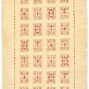 Løper Gabbeh teppe - Loribaft persisk teppe - 199 x 83 cm - natur