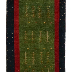 Løper Gabbeh teppe - Loribaft persisk teppe - 203 x 94 cm - flerfarget