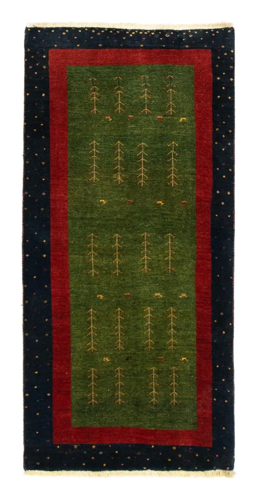 Løper Gabbeh teppe - Loribaft persisk teppe - 203 x 94 cm - flerfarget