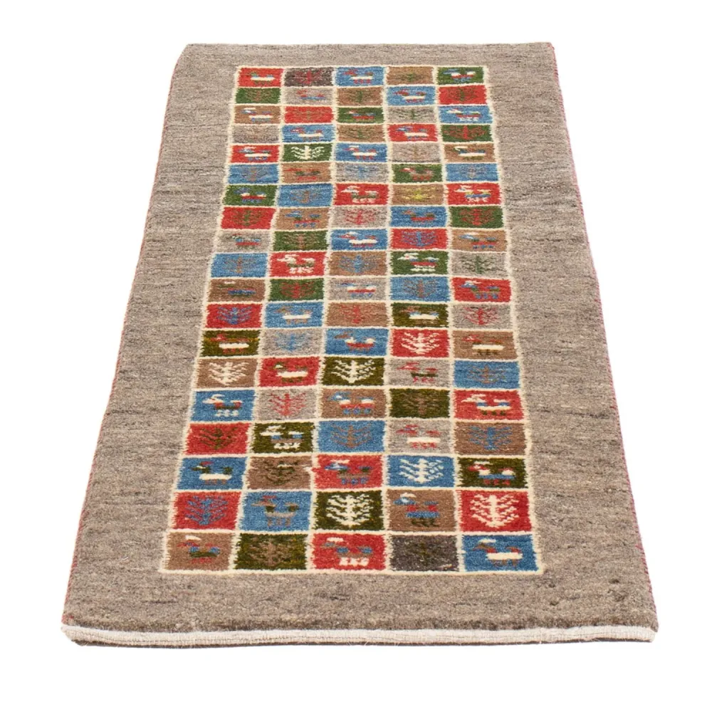 Løper Gabbeh-teppe - persisk - 150 x 51 cm - flerfarget
