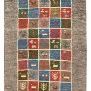 Løper Gabbeh-teppe - persisk - 150 x 51 cm - flerfarget