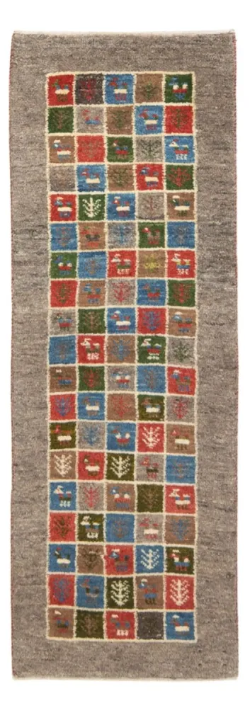 Løper Gabbeh-teppe - persisk - 150 x 51 cm - flerfarget