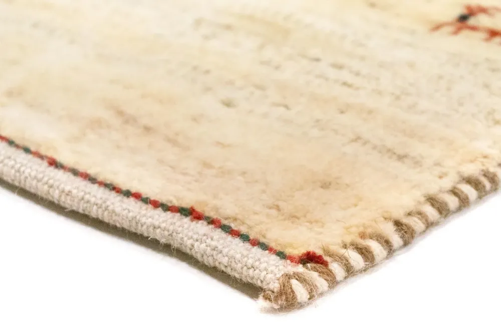 Løper Gabbeh-teppe - persisk - 215 x 75 cm - beige