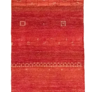Løper Gabbeh-teppe - persisk - 215 x 75 cm - oransje