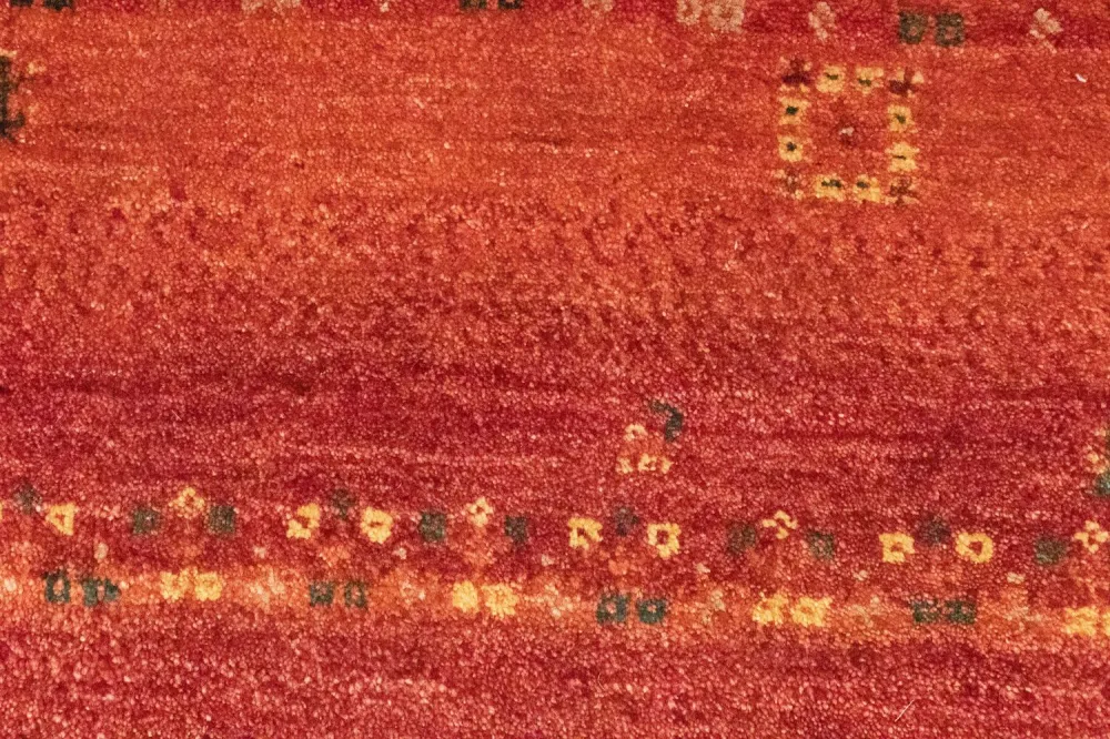 Løper Gabbeh-teppe - persisk - 215 x 75 cm - oransje