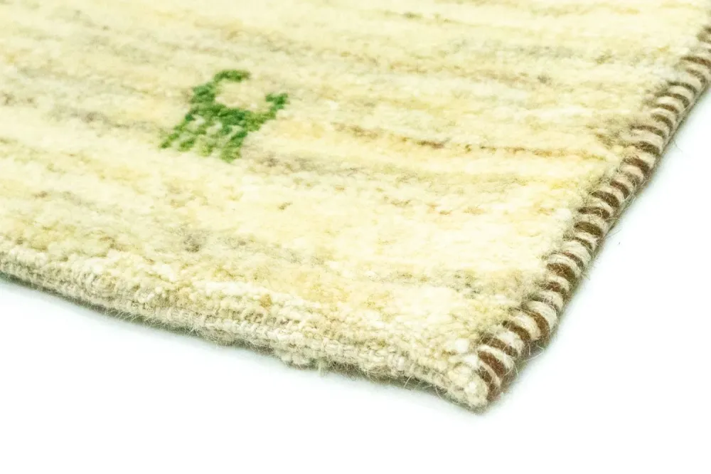 Løper Gabbeh-teppe - persisk - 219 x 75 cm - beige