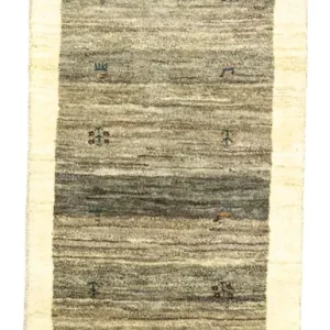 Løper Gabbeh-teppe - persisk - 229 x 82 cm - grå