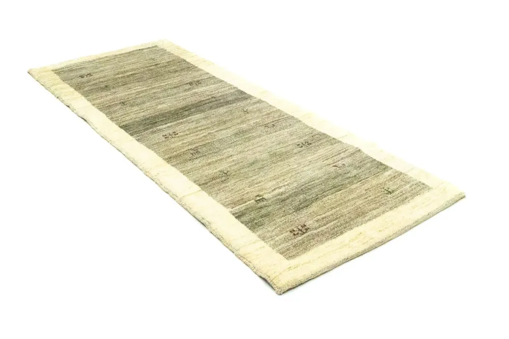 Løper Gabbeh-teppe - persisk - 229 x 82 cm - grå