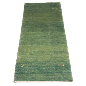 Løper Gabbeh-teppe - persisk - 247 x 90 cm - grønn
