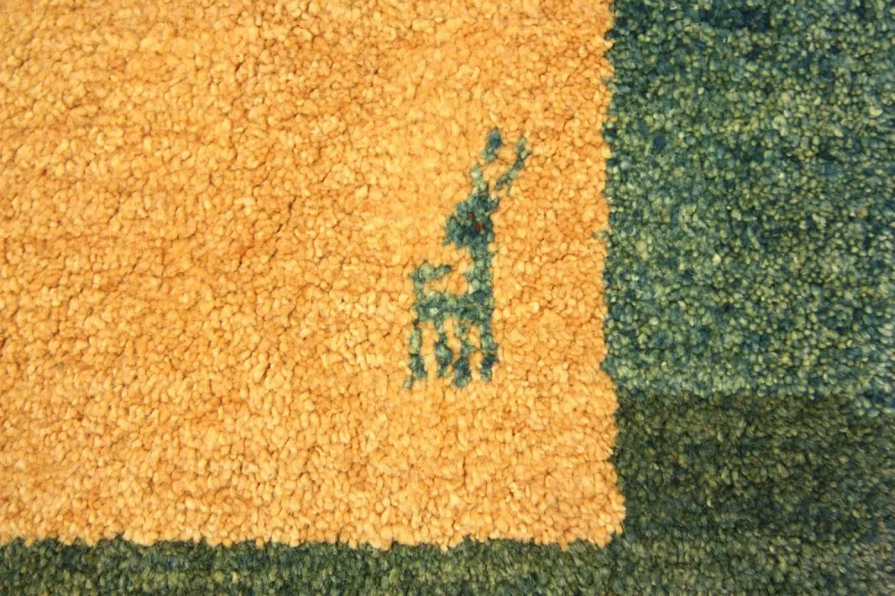Løper Gabbeh-teppe - persisk - 285 x 86 cm - oransje