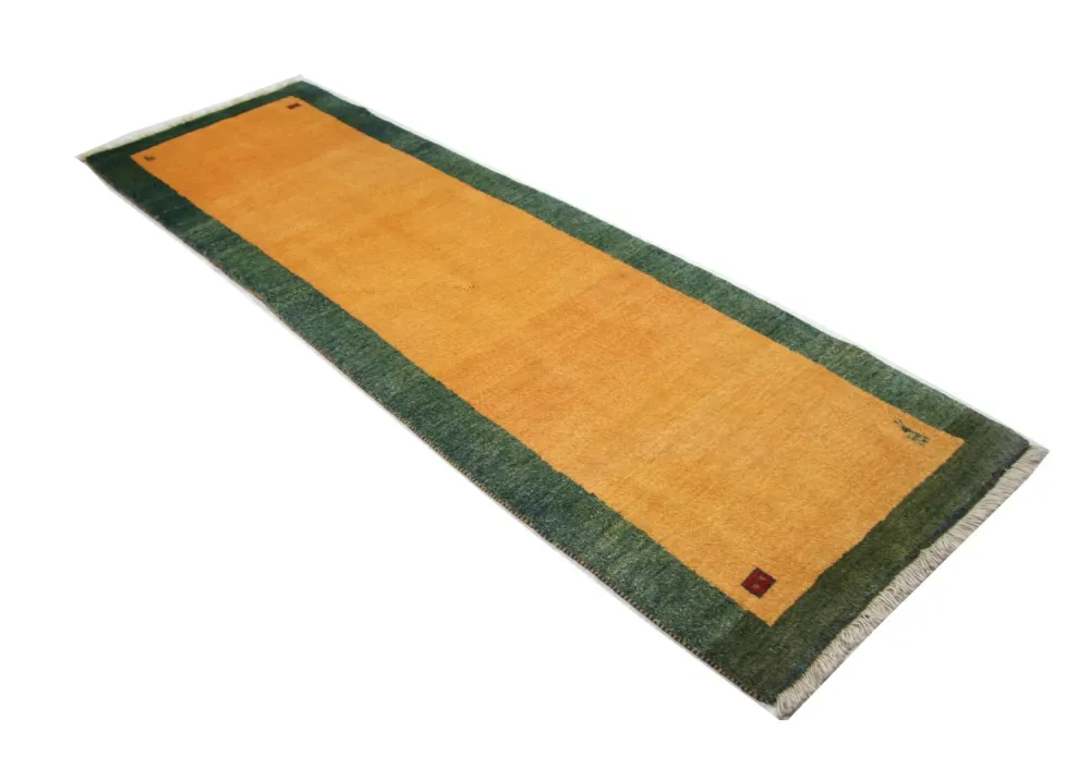 Løper Gabbeh-teppe - persisk - 285 x 86 cm - oransje
