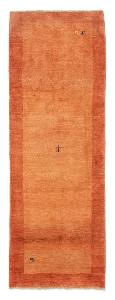 Løper Gabbeh-teppe - persisk - 294 x 101 cm - rust