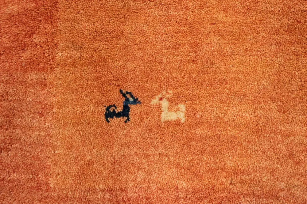 Løper Gabbeh-teppe - persisk - 294 x 101 cm - rust