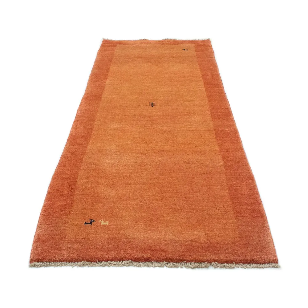 Løper Gabbeh-teppe - persisk - 294 x 101 cm - rust