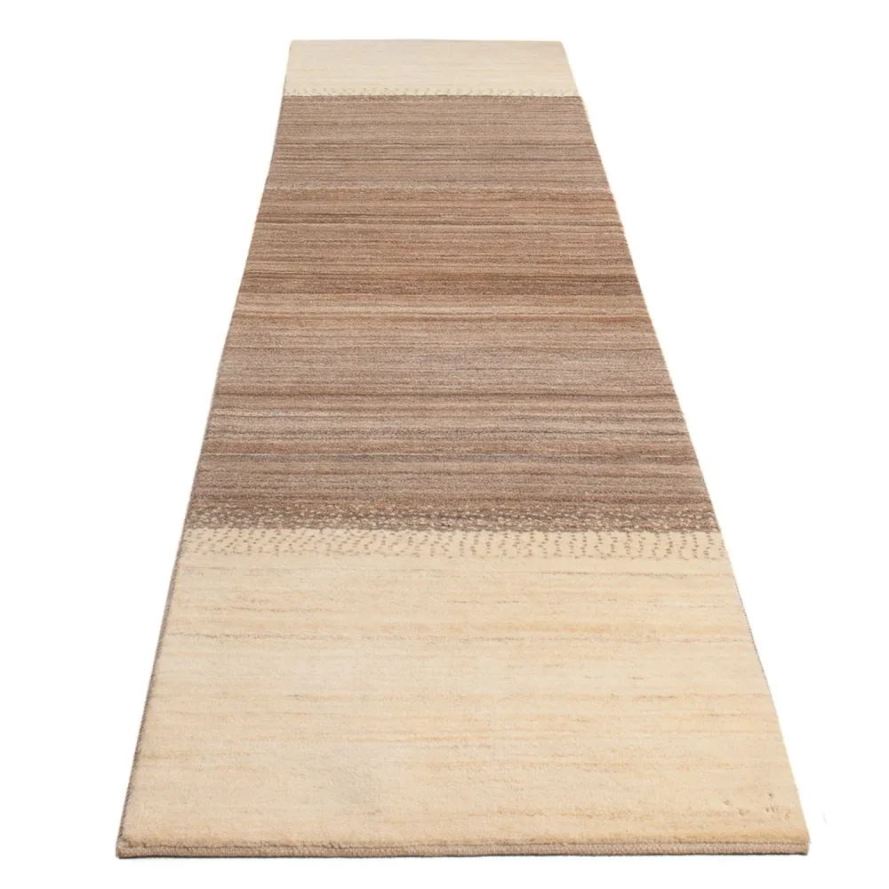 Løper Gabbeh-teppe - persisk - 339 x 80 cm - natur