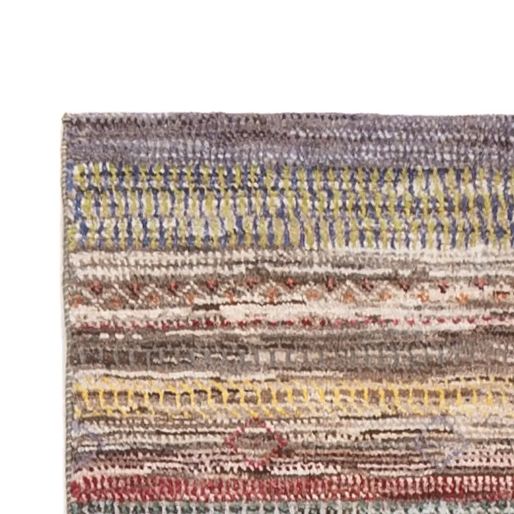Løper Gabbeh-teppe - persisk - 340 x 78 cm - flerfarget