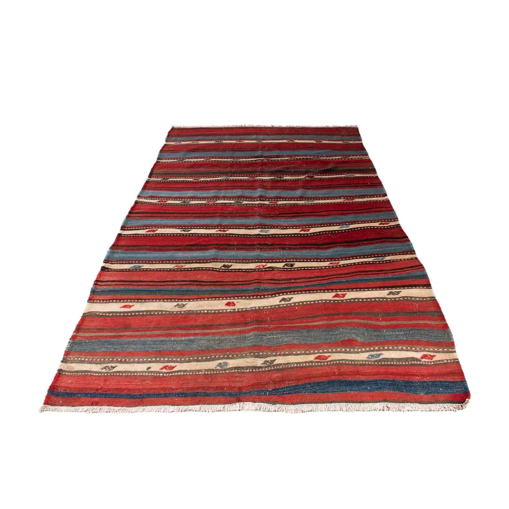 Løper Kelimteppe - Gammelt - 250 x 140 cm - flerfarget