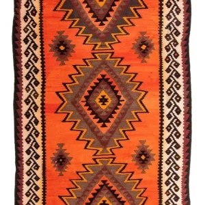 Løper Kelimteppe - Gammelt - 265 x 145 cm - flerfarget