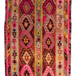 Løper Kelimteppe - Gammelt - 280 x 112 cm - flerfarget
