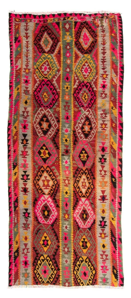 Løper Kelimteppe - Gammelt - 280 x 112 cm - flerfarget