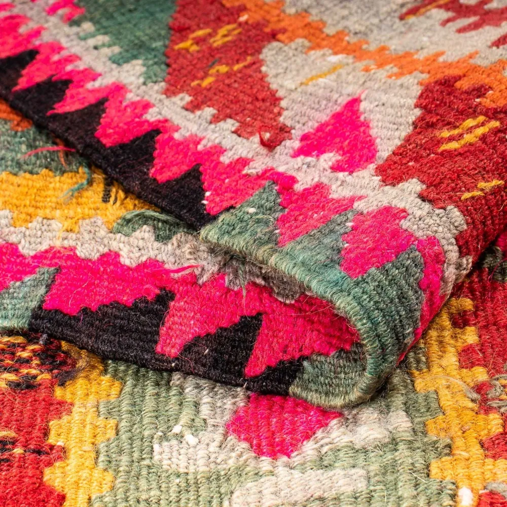 Løper Kelimteppe - Gammelt - 280 x 112 cm - flerfarget
