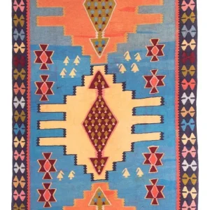 Løper Kelimteppe - Gammelt - 280 x 140 cm - flerfarget