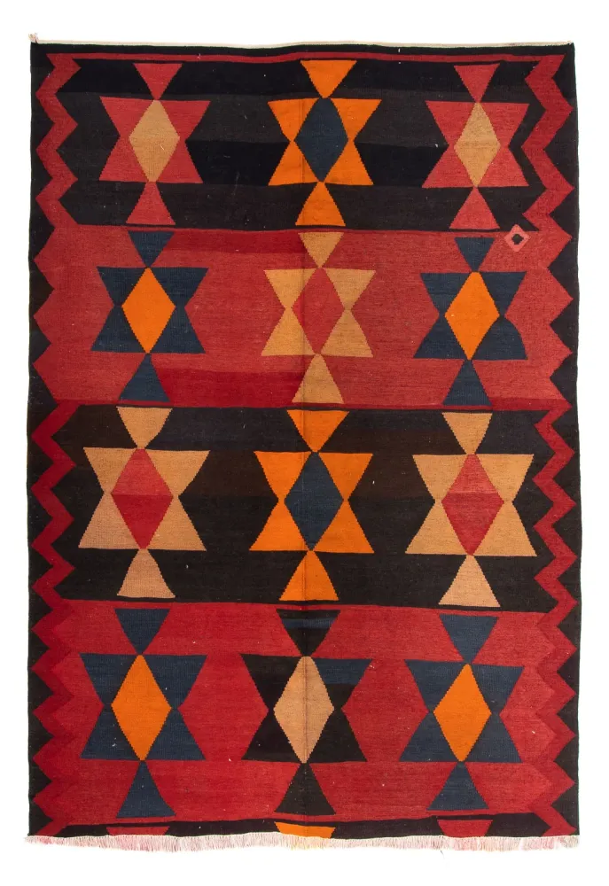 Løper Kelimteppe - Gammelt - 295 x 120 cm - flerfarget
