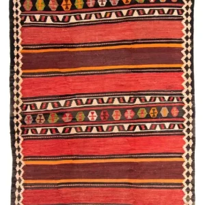 Løper Kelimteppe - Gammelt - 300 x 145 cm - flerfarget