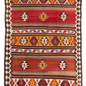 Løper Kelimteppe - Gammelt - 300 x 160 cm - flerfarget